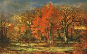 charles le roux Edge of the Woods;Cherry Trees in Autumn china oil painting reproduction